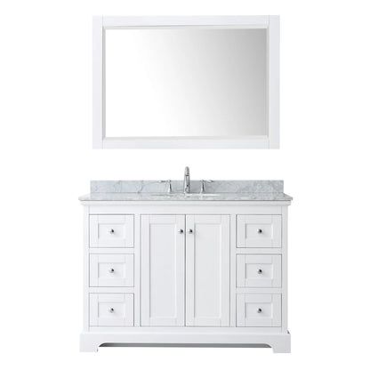 Wyndham Collection Oval Sink Wood Single Bathroom Vanity in White/Gold