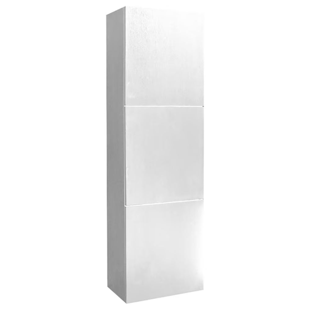 Fresca White Bathroom Linen Side Cabinet w/3 Large Storage Areas