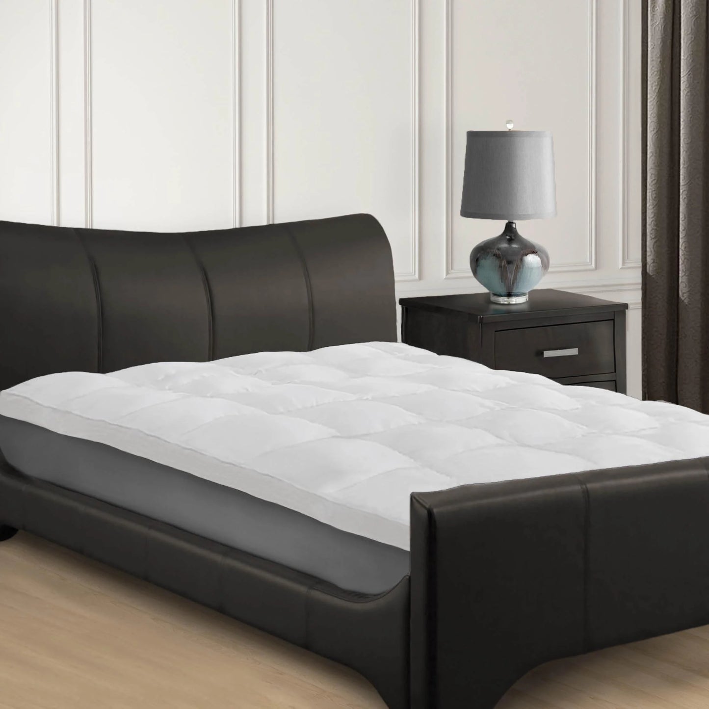 BNM Down Alternative 2 Inch Mattress Topper, King, White