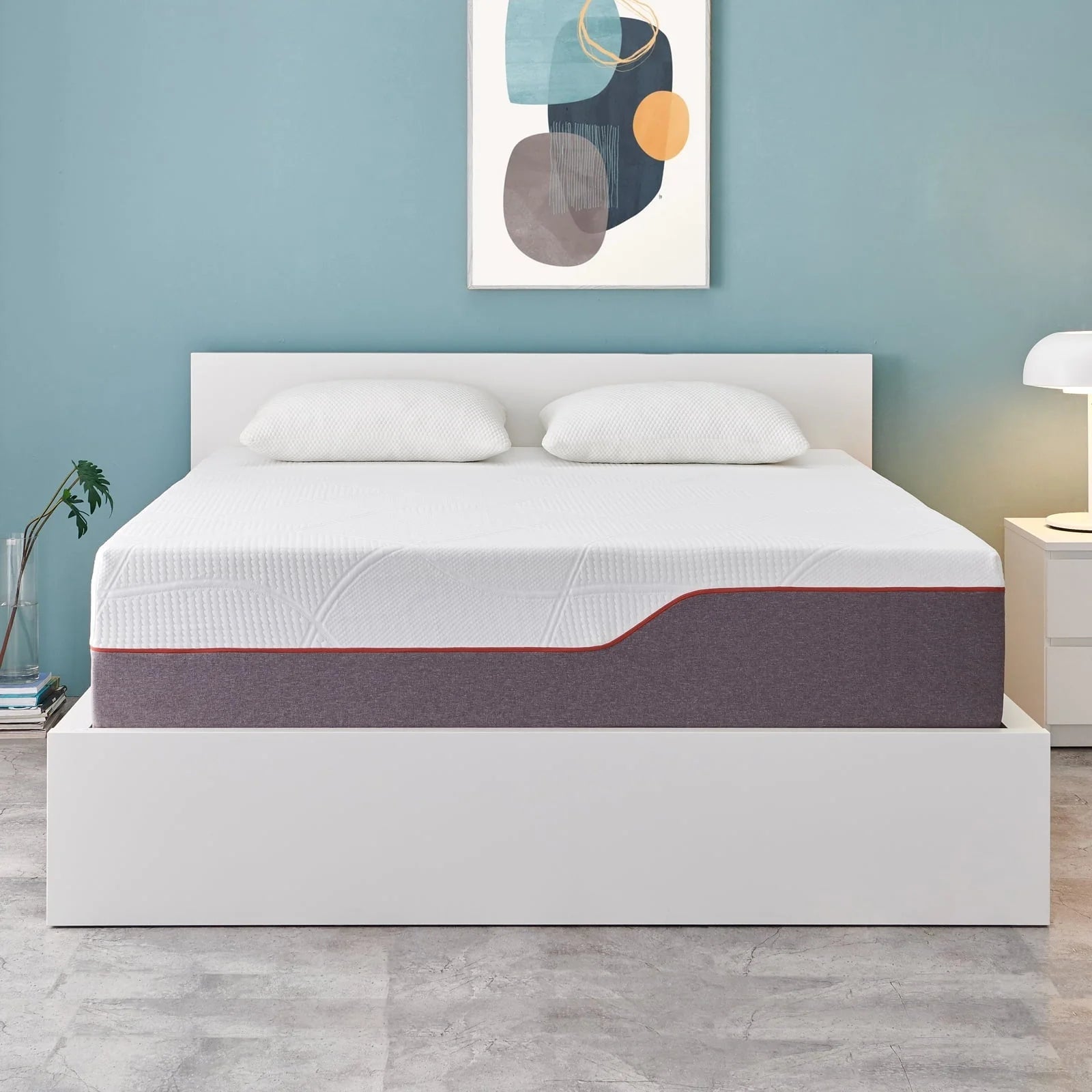 Madinog 10 inch Medium Gel Memory Foam Mattress in a Box,Queen Mattress