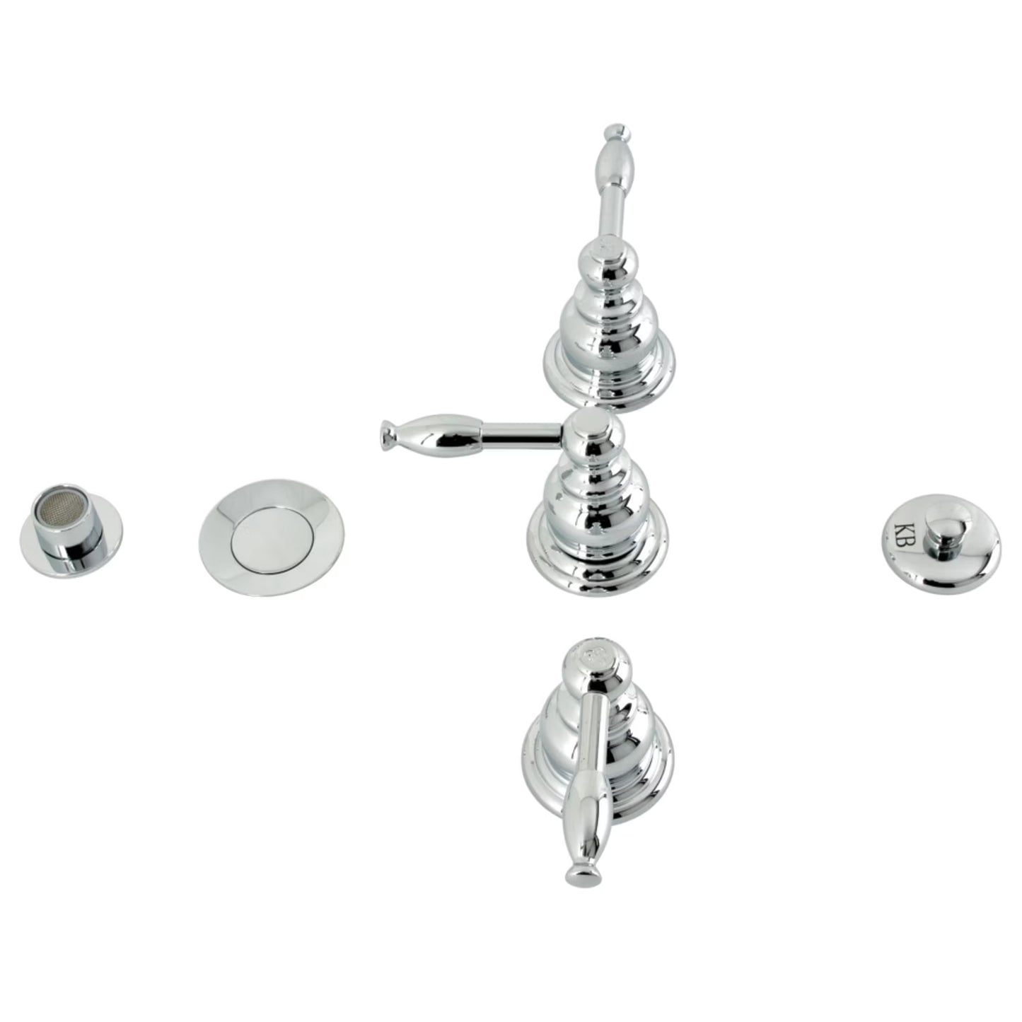 Kingston Brass KB320KL Knight Three-Handle Bidet Faucet, Matte Black