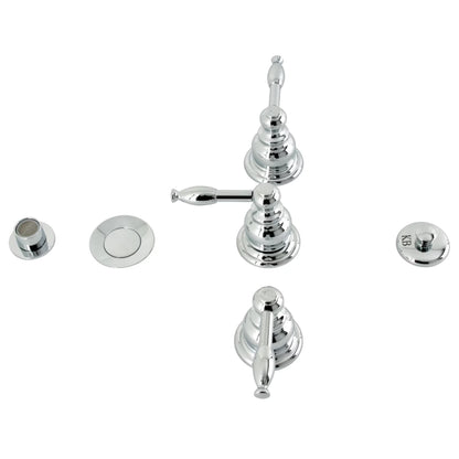 Kingston Brass KB320KL Knight Three-Handle Bidet Faucet, Matte Black