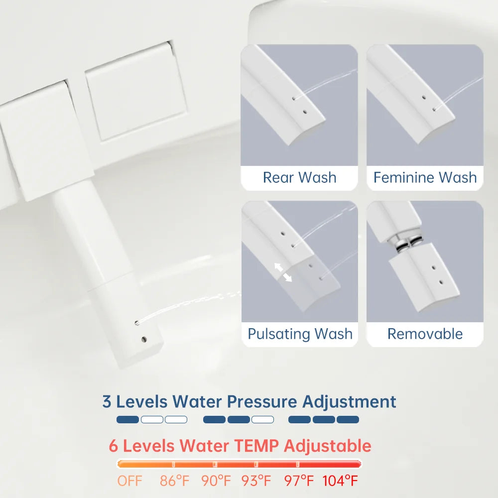 Smart Bidet Toilet Built in Tank,Comfortable Seat Height, Dual-Flush Elongated Toilet Bidet, Foot Sensor Flush/Open Seat Toilet U8Pro