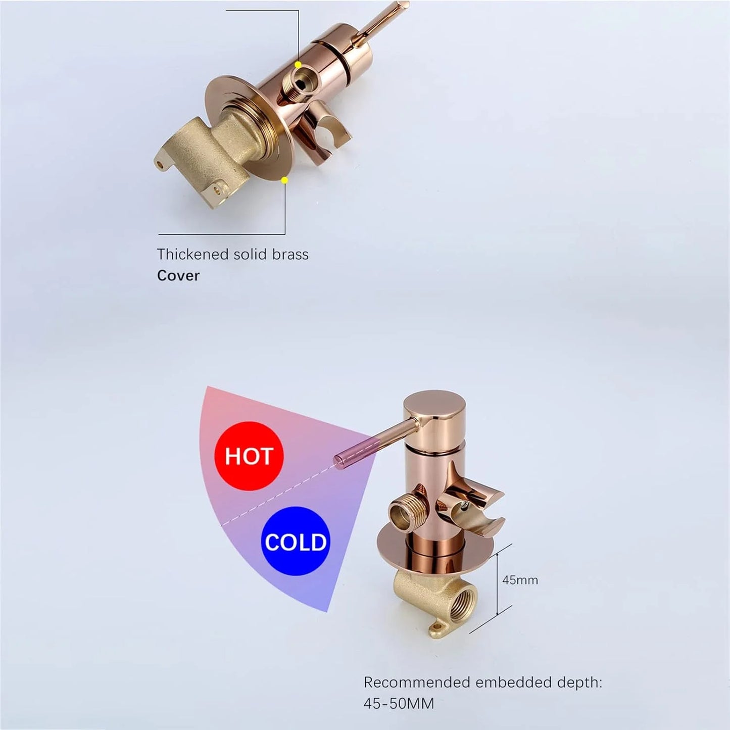 Handheld Bidet Sprayer for Toilet, Hot and Cold Stainless Steel Brushed Nickel Cloth Diaper Bidet Toilet Sprayer for Baby Wash and Feminine Wash,Brushed Gold