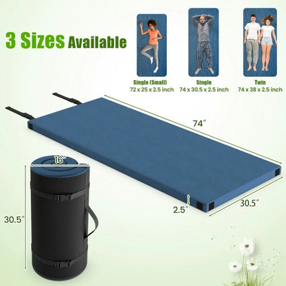 Spaco Foldable Camping Mattress with High Density Foam Cushion and Anti-slip Bottom, Air Mattresses & Sleeping Bags for Outdoor as Garden, Yard, Navy