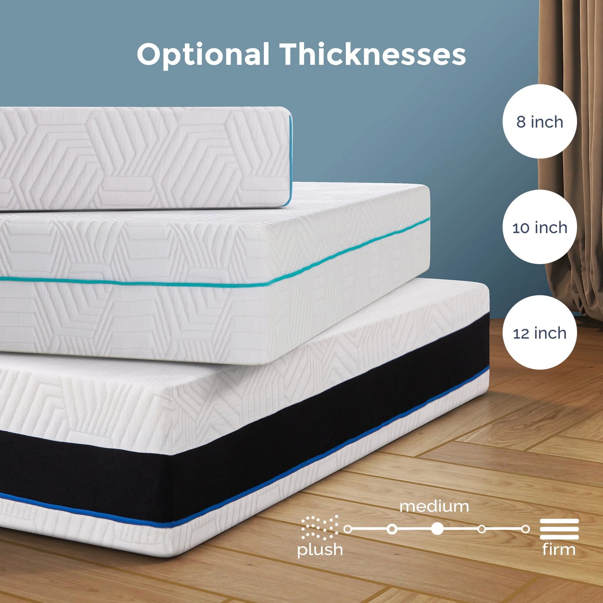 Twin Mattress,12 inch Gel Memory Foam Twin Size Mattress for Pressure Relief,Mattress in a Box