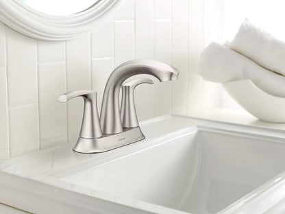 Moen 84137SRN Graeden Spot Resist Brushed Nickel 2-handle 4-in Centerset Bathroom Faucet