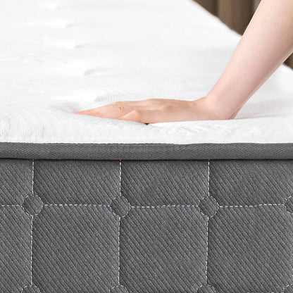 Zinus Cool Touch Comfort 8" Hybrid Mattress - Gel Memory Foam and Pocket Spring, Queen