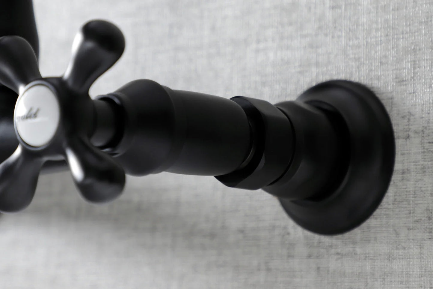 Kingston Brass KS3240AX Vintage Wall Mount Bathroom Faucet, Matte Black