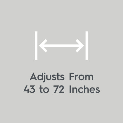 (4 pack) Better Homes & Gardens Rustproof 43°?- 72°?Modern Adjustable Tension Shower Curtain Rod, Matte Black
