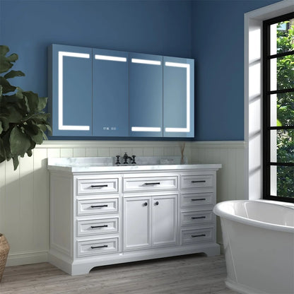 ExBrite LED Lighted Bathroom Medicine Cabinet with Mirror Recessed or Surface led Medicine Cabinet 48"x 32"