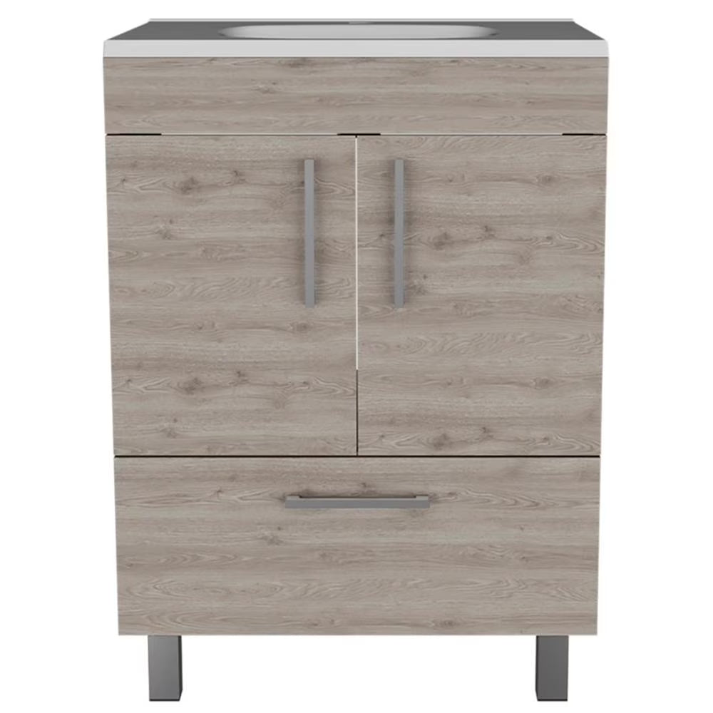 FM FURNITURE Otello Engineered Wood Single Bathroom Vanity in Black