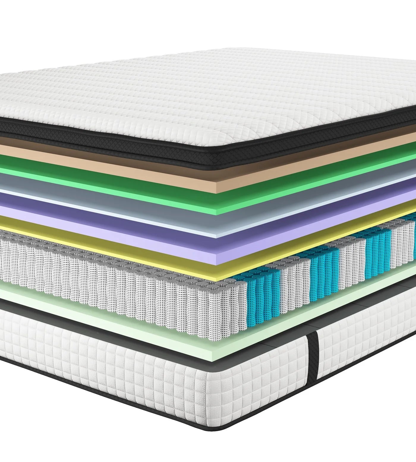 MUSSER 10 Inch Hybrid Mattress of Comfort Foam And Durable Springs Mattress Twin