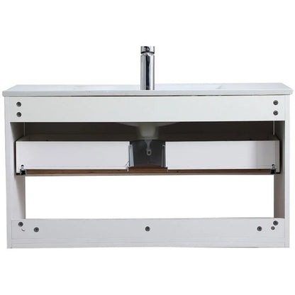 Elegant Kitchen and Bath 36 Inch Single Bathroom Floating Vanity In White