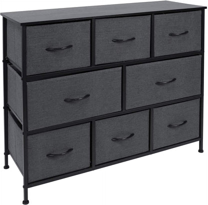 Sorbus Portable Drawer Organizers for Clothes, Blankets, Linens, Toys, Rustic Black