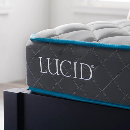 Lucid Bounder 7" Innerspring Mattress with Quilted Fabric Cover, Twin