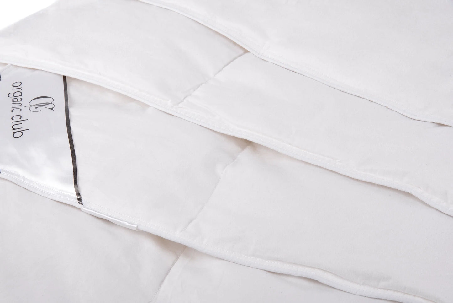 Organic Club Queen Cotton Duvet with Feather and Duck Down Filling 100% Cotton Cover Comforter All-Season Bedding Queen Size 87x87" (220x220 cm), Machine Washable, White