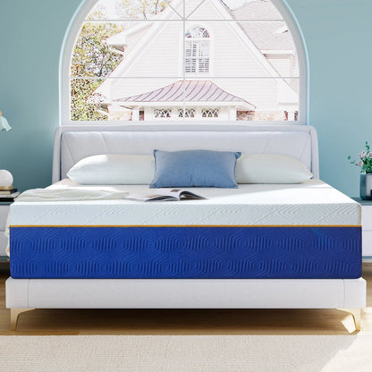 Queen Mattress,Madinog 10 inch Cooling-Gel Memory Foam Mattress in a Box,Medium