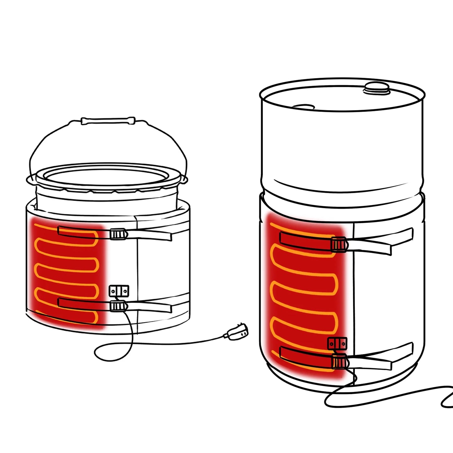 WXHDYBLANKET Bucket Heater Electric 5 Gallon,Honey heater,Bee blanket,Barrel heater,Drum heater,also for 15 Gal Pail heater