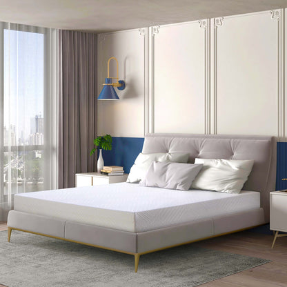 MLILY Ego White 6 inch Full Size Mattress, Memory Foam Mattress in a Box, Medium Firm