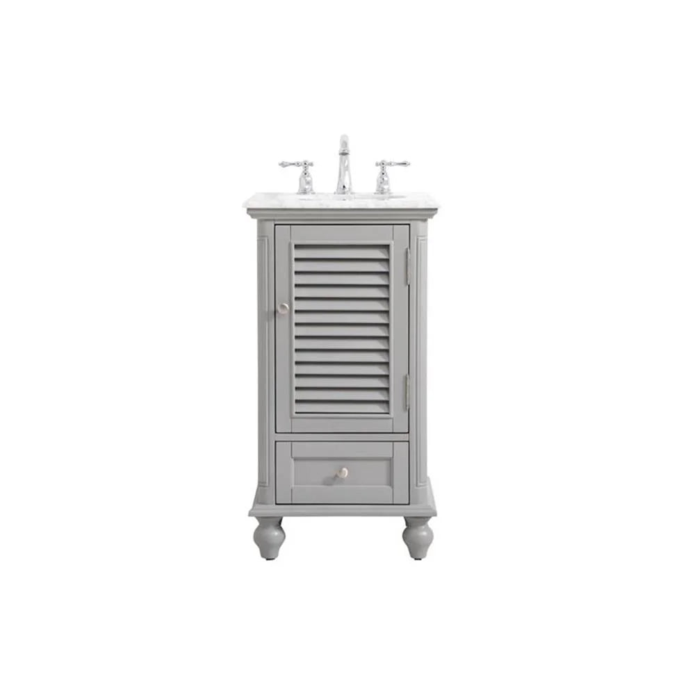 19 inch single bathroom vanity in grey