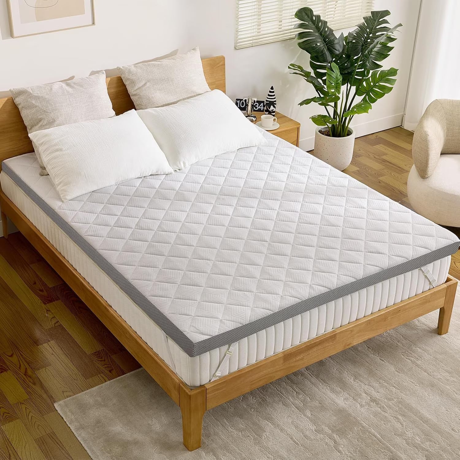 3-Inch Extra Firm Mattress, Pain Relief Foam Mattress For Extra Support, High-Density Foam Mattress Pad With Removable Cover, Odourless, Certipur-Us Certified 80" x76"