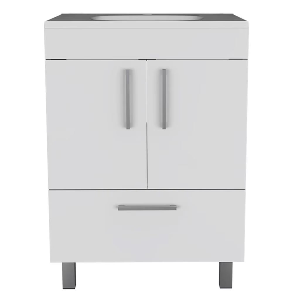 FM FURNITURE Otello Engineered Wood Single Bathroom Vanity in Black