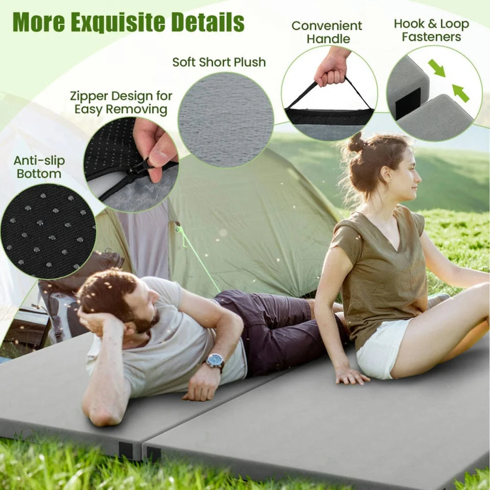 Spaco Indoor Outdoor Sleeping Mat with High Density Foam Cushion and Carrying Bag, Air Mattresses & Sleeping Bags for Outdoor as Garden, Yard, Gary