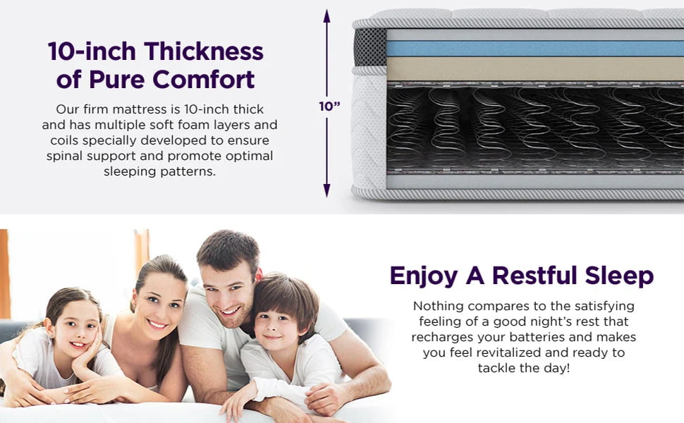 NapQueen Maxima 10°?Hybrid of Cool Gel Infused Memory Foam and Coils Mattress, Full