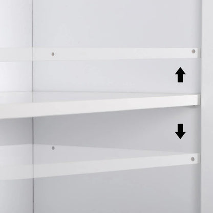 UBesGoo 72" Traditional Freestanding Kitchen Pantry Cabinet Wardrobe Armoire, White