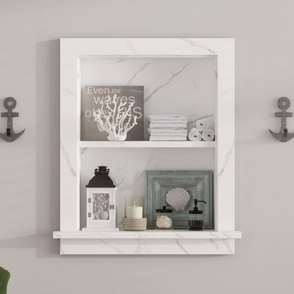 Hironpal White 2-Tier Recessed 15x18 Wall Niche Medicine Cabinet Replacement, in The Wall Bathroom Cabinet Insert Shelf/Shelves
