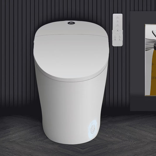 EPLO Smart Toilet Built-in Bidet Seats, 1 Piece Dual-Flush Elongated Toilet with Foot sensor Flush