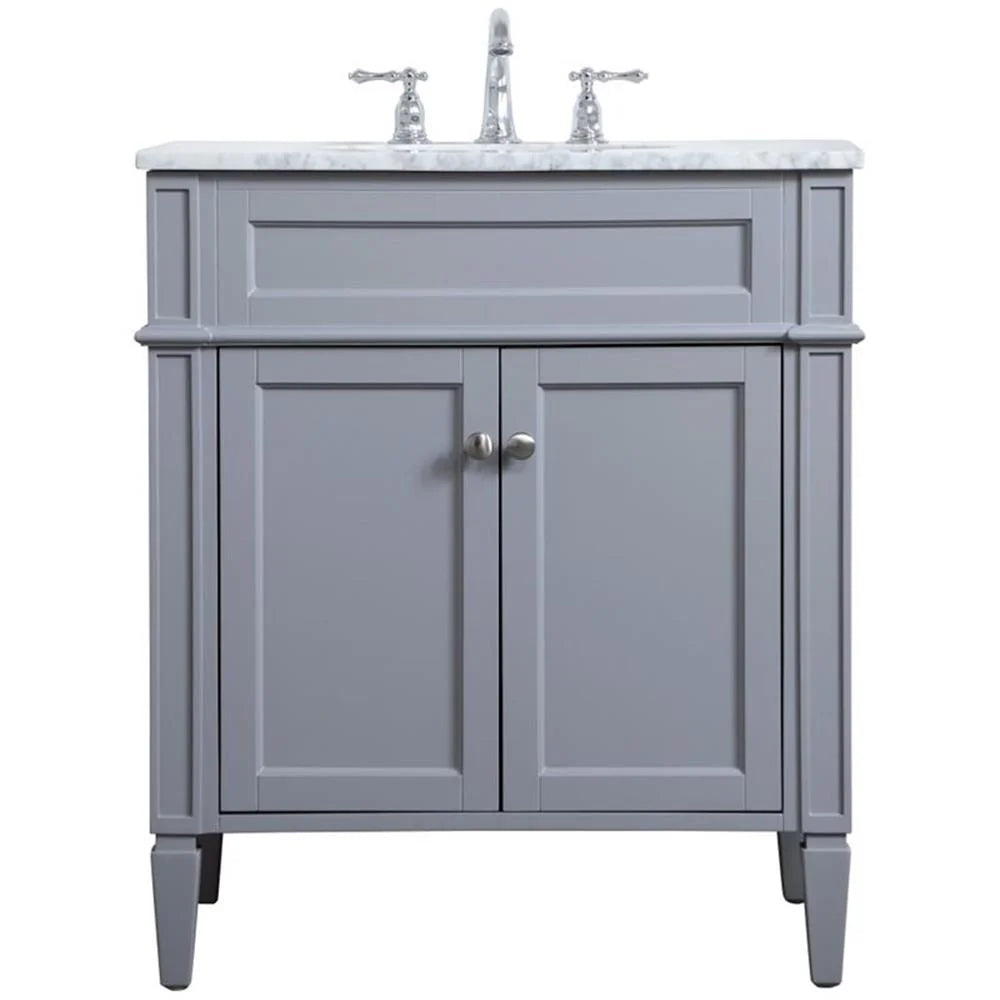Elegant Kitchen and Bath 30 inch Single bathroom vanity in Grey
