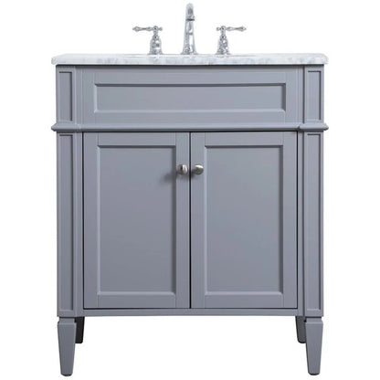 Elegant Kitchen and Bath 30 inch Single bathroom vanity in Grey