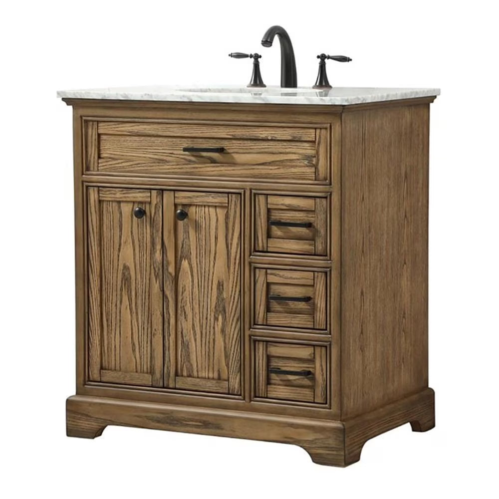 Elegant Kitchen and Bath 32 inch Single bathroom vanity in natural wood