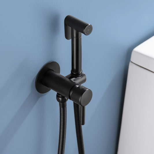 Wall Mounted Handheld Bidet Sprayer for Toilet Portable Pet Shower Matte black