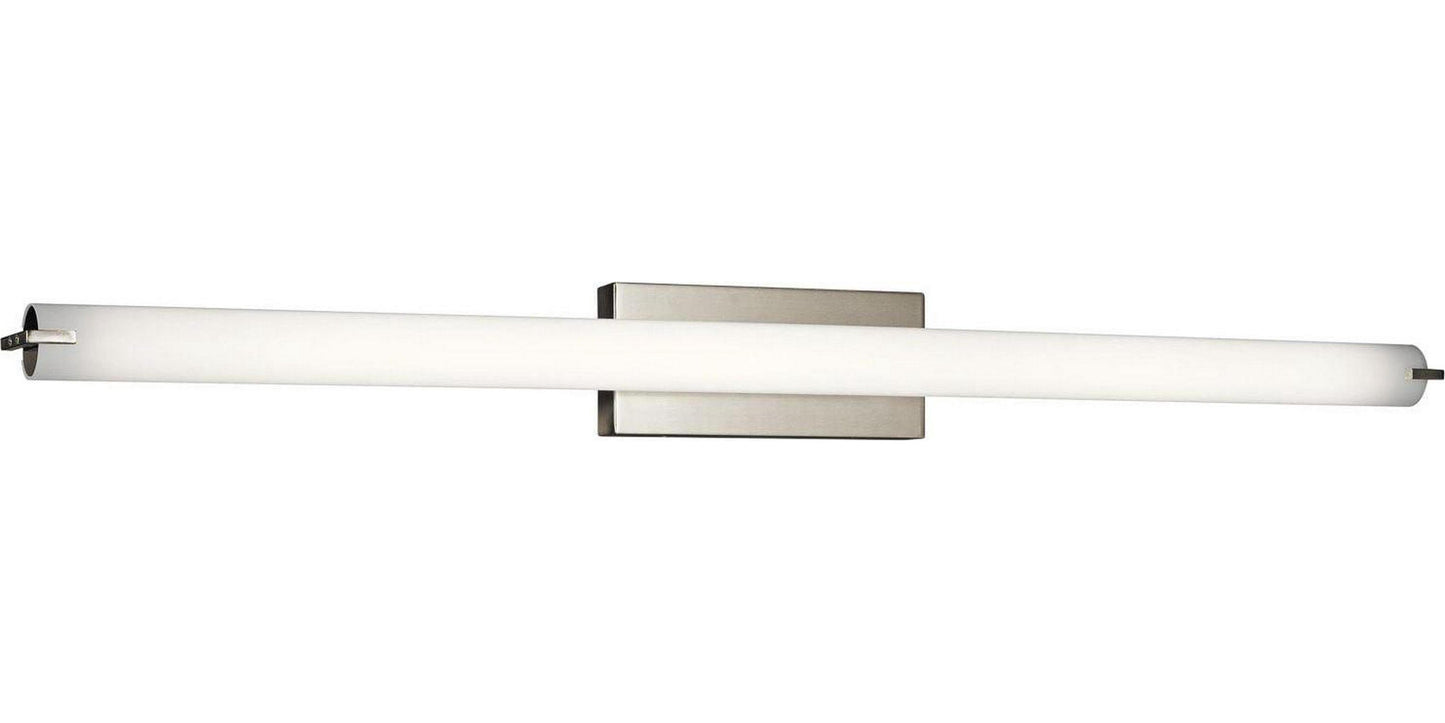 1 Light Linear Bath Vanity Approved For Damp Locations With Transitional Inspirations 4.75 Inches Tall By 49 Inches Wide Kichler Lighting 11151Niled