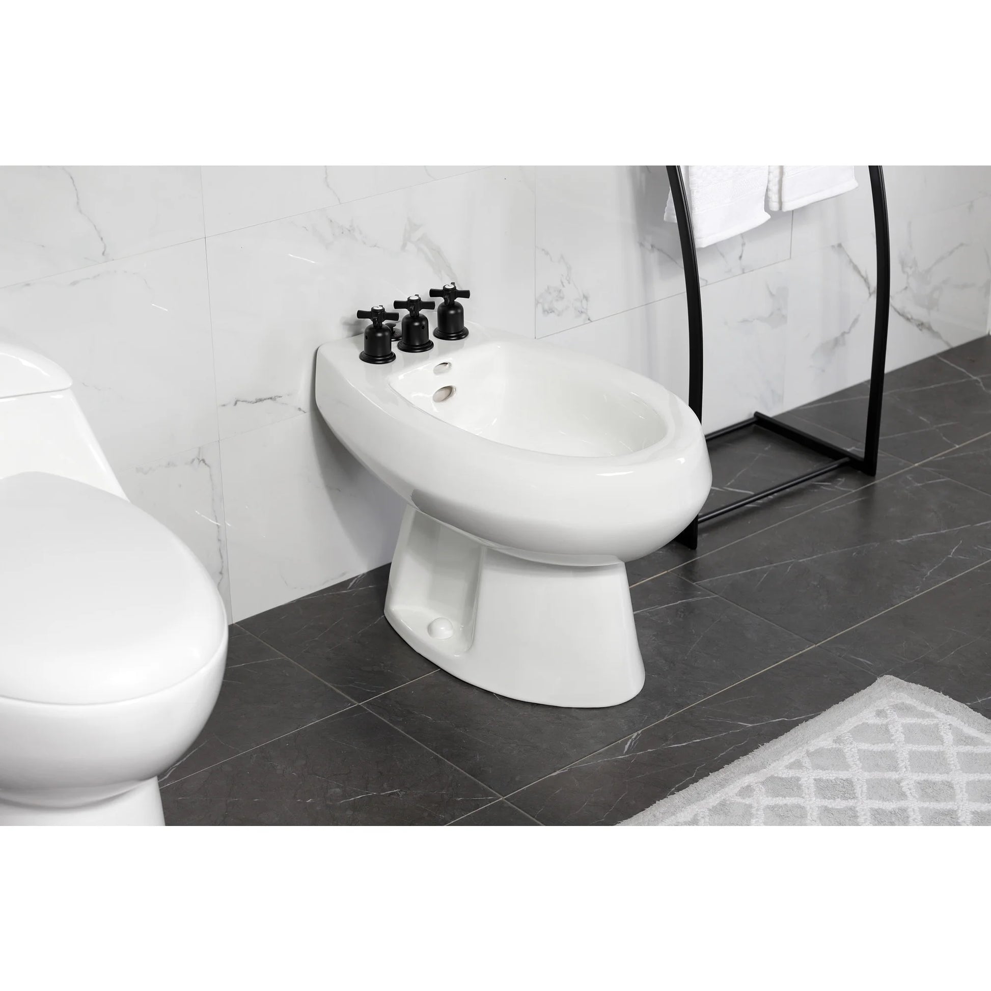 Kingston Brass KB6328ZX Millennium Three-Handle Bidet Faucet, Brushed Nickel