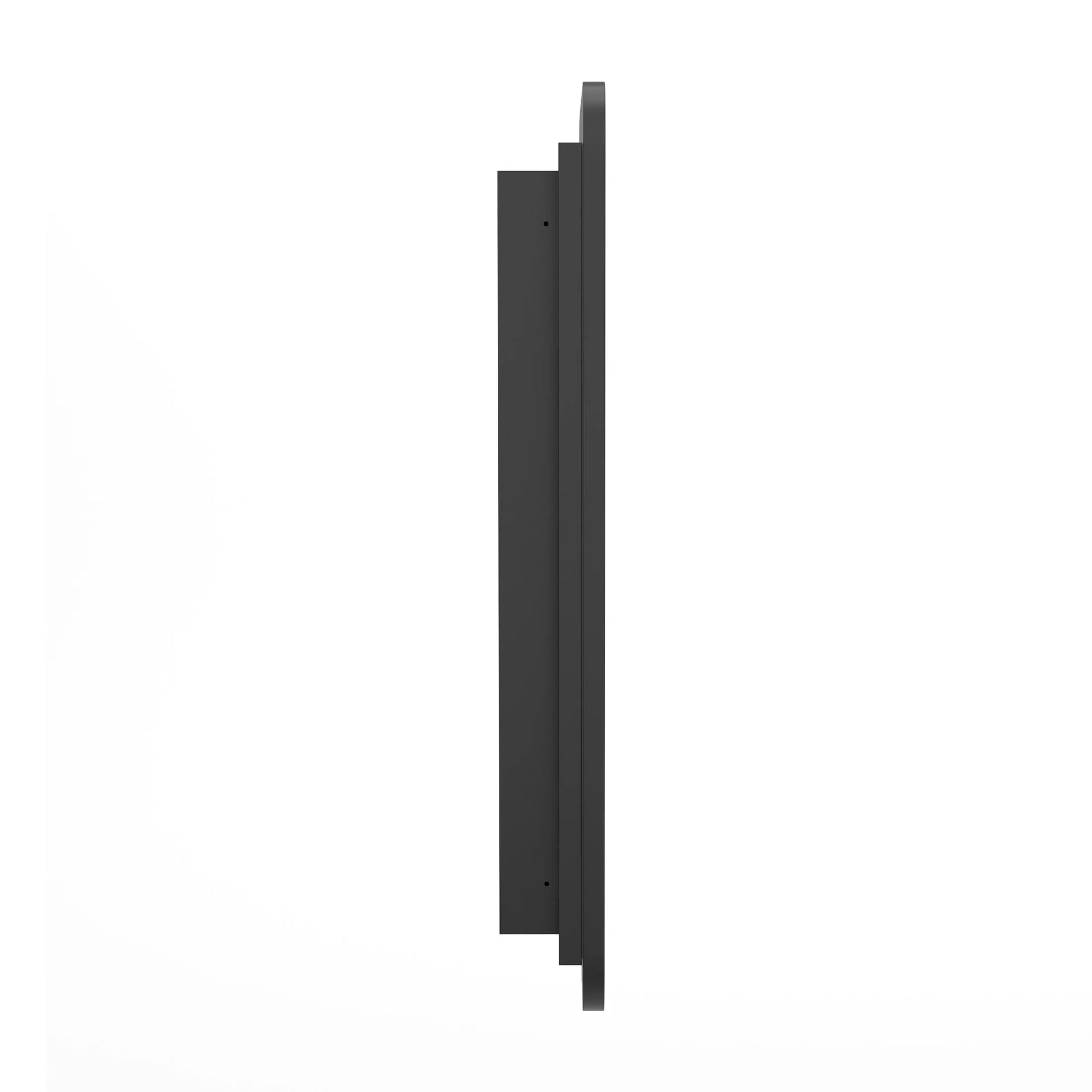 Merrick Lane 24" x 30" Reversible Bathroom Wall Medicine Cabinet with Rounded Rectangular Beveled Mirror and Black Metal Frame and Shelves