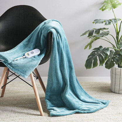 Serta Parsa Heated Throw Blanket, Electric, Multi Heat Level, Charcoal Gray, 77" X 84"