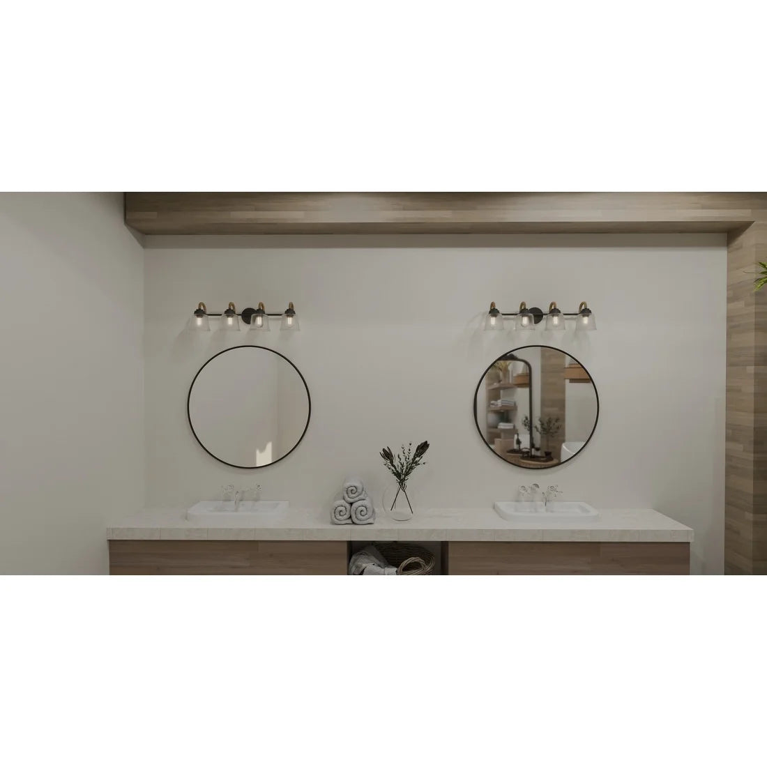 SEB8631MBK-Quoizel Lighting-Seabreeze - 4 Light Bath Vanity In Coastal Style-8.25 Inches Tall and 31 Inches Wide