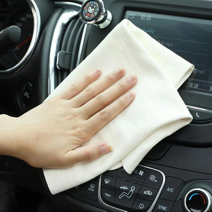 Tohuu Chamois Cloth for Car Chamois Drying Cloth Car Drying Towel Real Leather Super Absorbent Fast Drying Natural Chamois Car Wash Cloth Accessory superbly