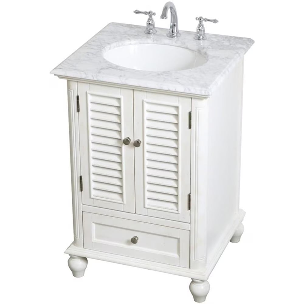 24 inch single bathroom vanity in blue