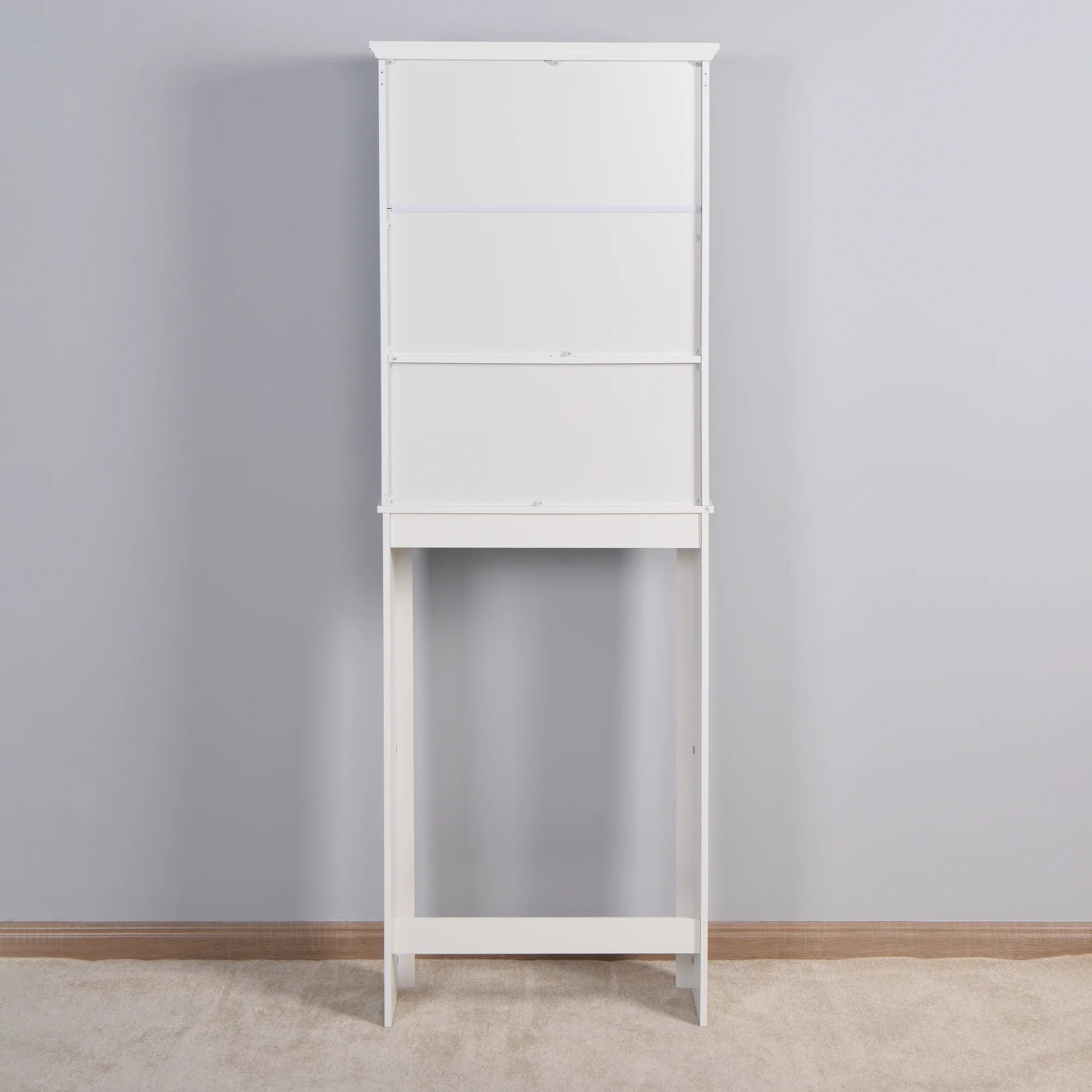 Ktaxon 67"H Over The Toilet Storage, Bathroom Space Saver, Bathroom Cabinet with Double Door & Adjustable Shelves, White