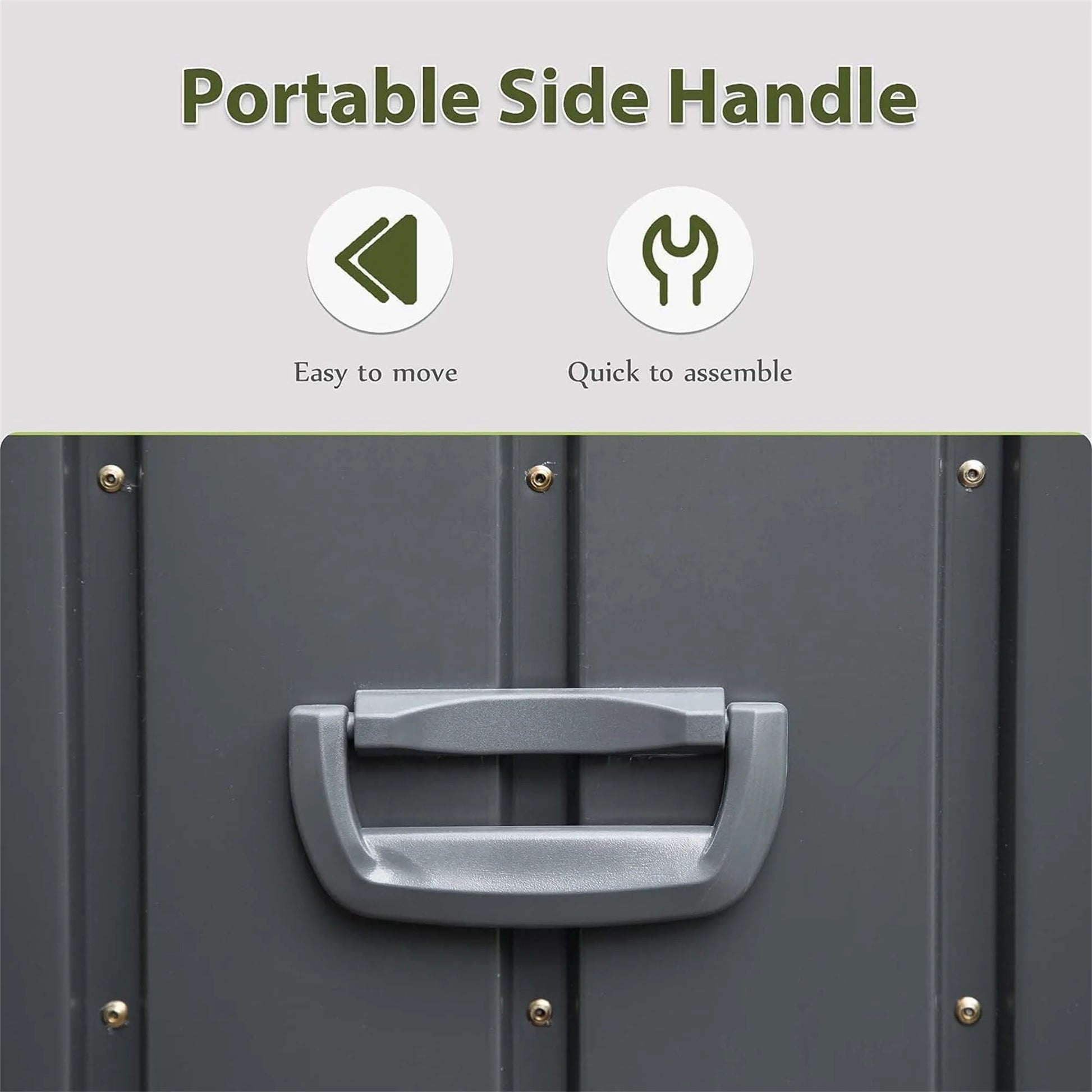 100 Gallon Outdoor Storage Deck Box Waterproof, Large Patio Poolside Storage Bin for Outside Cushions, Throw Pillows, Garden Tools (Dark Gray)