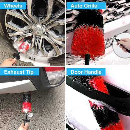 Dsseng 18pcs Car Wash Cleaning Tools Kit Car Detailing Set Car Wash Kit Interior and Exterior with Car Detail Brushes Tire Brush Towels