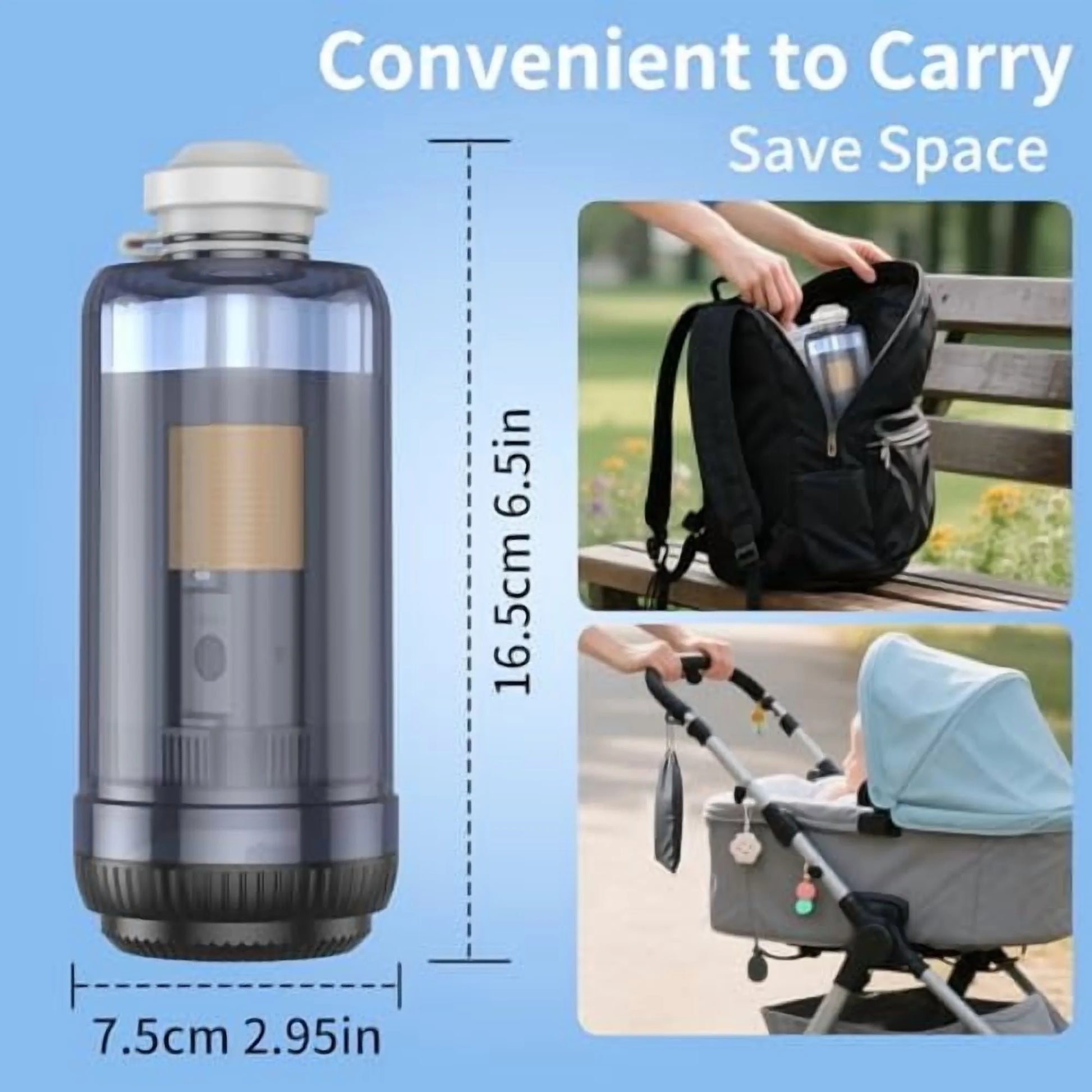 Portable Bidet for Travel, Rechargeable Bidet Sprayer with 400ml Bottle Capacity, Waterproof High Pressure Handheld Bidets for Women/Men, Postpartum Care, Hygiene Cleaning