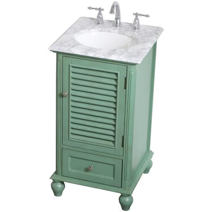 19 inch single bathroom vanity in grey
