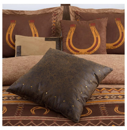 Sedona 7-Piece Southwestern Horses Comforter Set King - Micro Suede Bedding - Rustic Western Decor - 100% Polyester