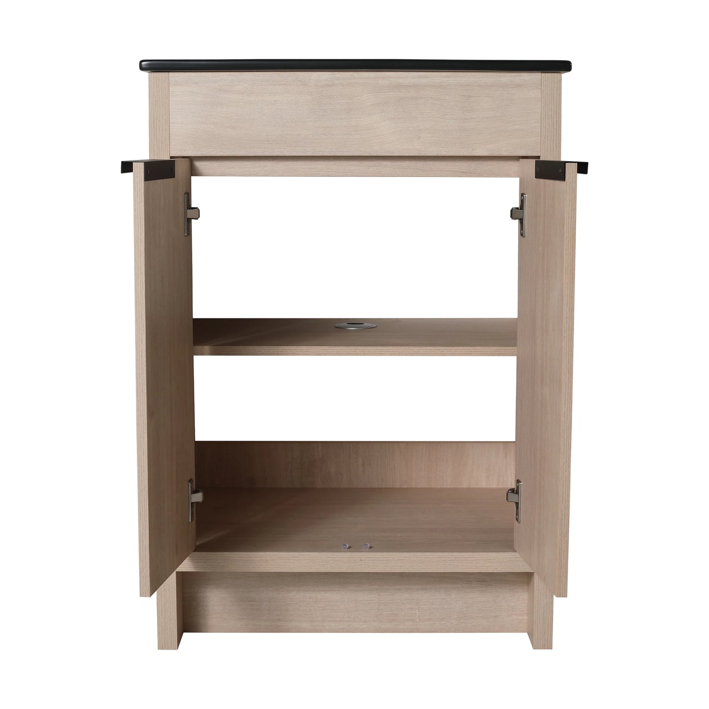 BNK 24/30/36 inch Freestanding Single Sink Bathroom Vanity with Soft Close Door and 1 adjustable shelf 24"W x 18.3"D x 35"H - Plain Light Oak
